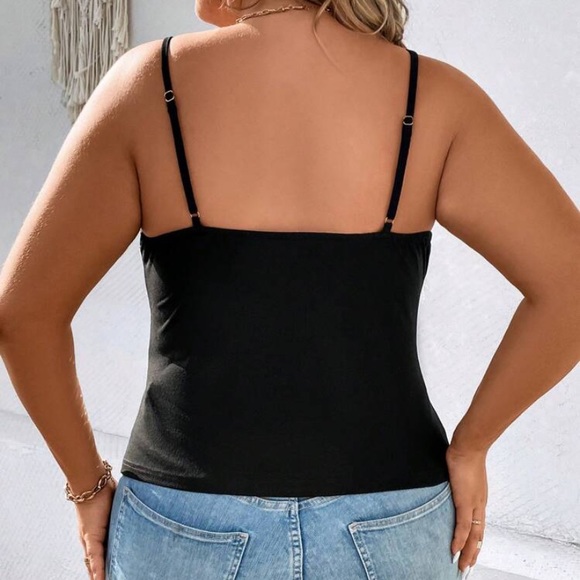 🌺 3/$15 Black and Silver Cami Tank - Picture 2 of 3